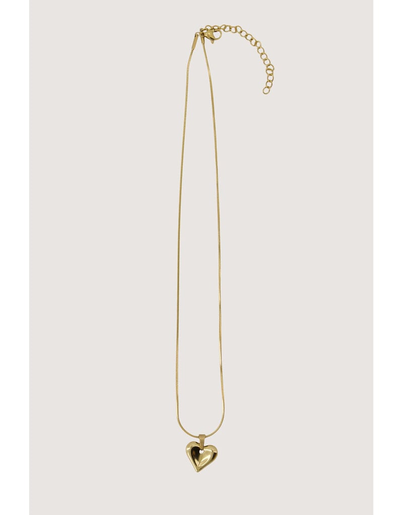 Zusss Goudkleurige ketting met klein hartje
