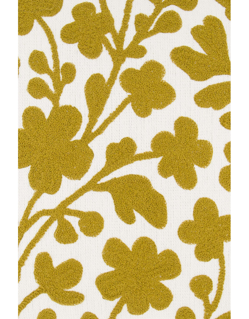 Zusss Kussen met geborduurde bloemen - 45 x 45 cm