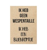 Beezonder Postkaart - 'ik heb geen wespentaille...'