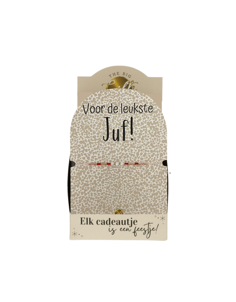 The big gifts Armbandje 'Voor de leukste juf'