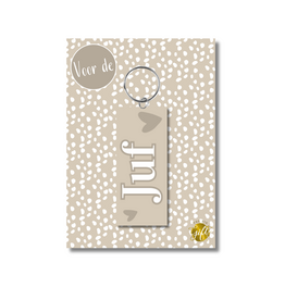 The big gifts Sleutelhanger 'Juf'