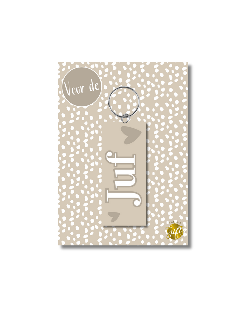 The big gifts Sleutelhanger 'Juf'