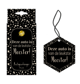 The big gifts Auto geurhanger 'Deze auto is van de leukste meester'