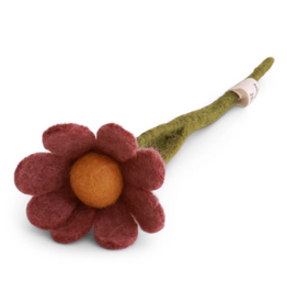 Gry & Sif Kleine anemone met blaadje - rouge -17cm