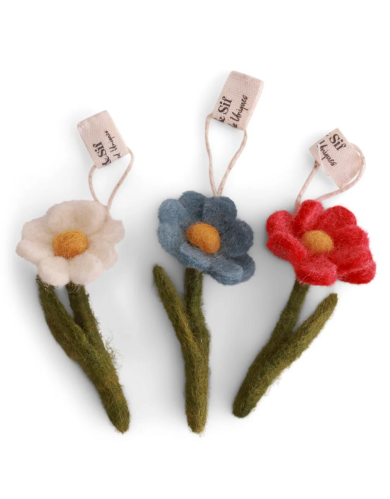Gry & Sif Set van 3 mini anemonen - Bright - 7 cm