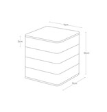 Yamazaki Sieradenorganizer vierkant 4-laags - wit