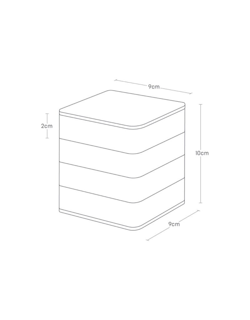 Yamazaki Sieradenorganizer vierkant 4-laags - wit
