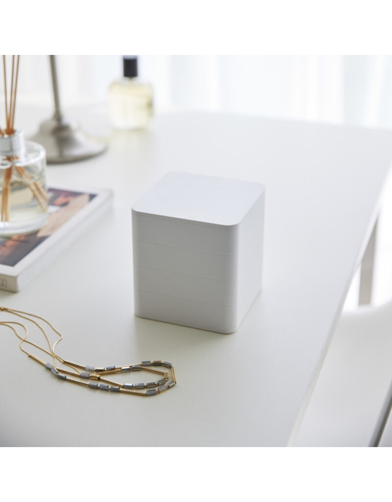 Yamazaki Sieradenorganizer vierkant 4-laags - wit