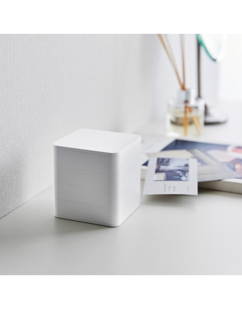 Yamazaki Sieradenorganizer vierkant 4-laags - wit