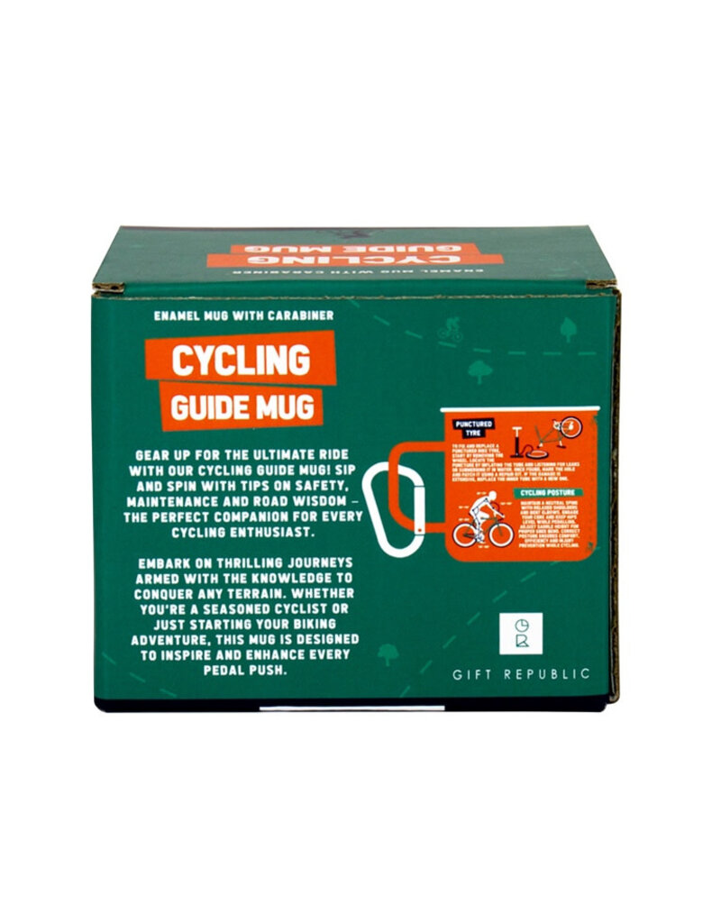 Gift Republic Mok emaille - Enamel Mug - Cycling Guide