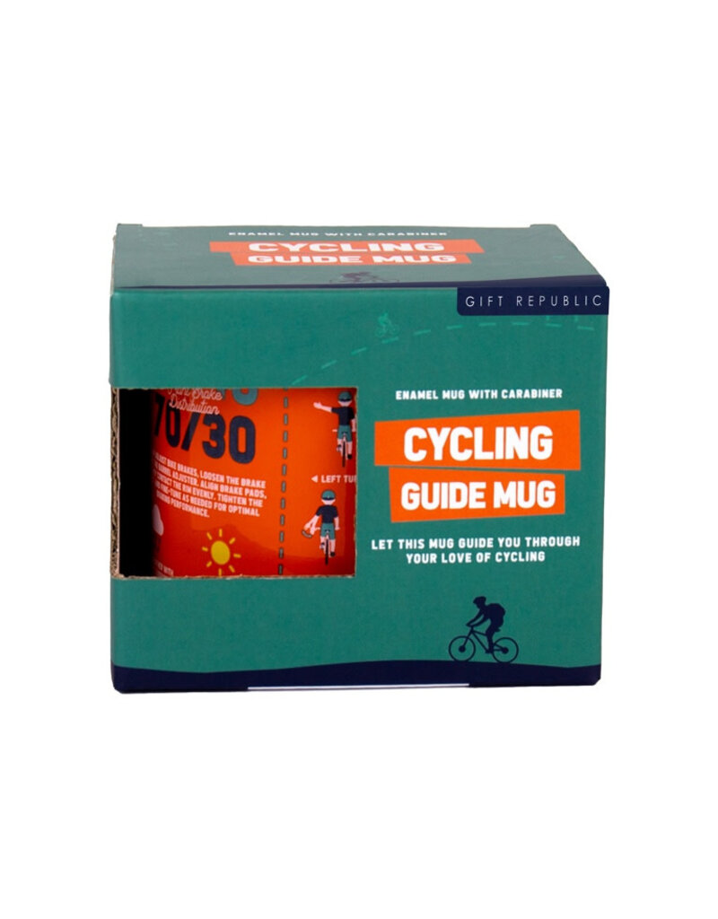 Gift Republic Mok emaille - Enamel Mug - Cycling Guide