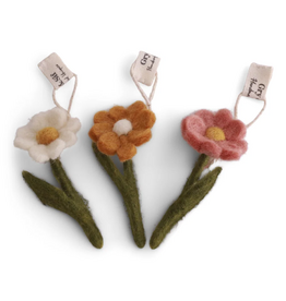 Gry & Sif Set van 3 mini anemonen - Yellow - 7 cm