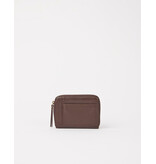 O MY BAG Robbie Wallet - Chocolate soft grain Leather