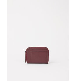 O MY BAG Robbie Wallet - Dark cherry soft grain Leather