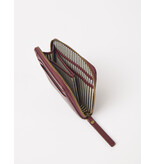 O MY BAG Robbie Wallet - Dark cherry soft grain Leather