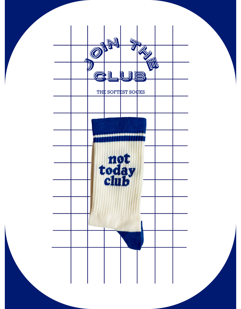 Join The Club Sokken 'Not today club' - maat 42-46 / blauw