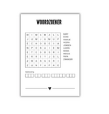 Kaart met woordzoeker 'Wil jij mijn peter zijn?'
