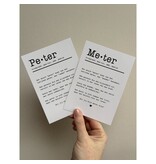 Gekiere Kaartje over 'peter-zijn' met opdruk 'Wil jij mijn peter zijn?'