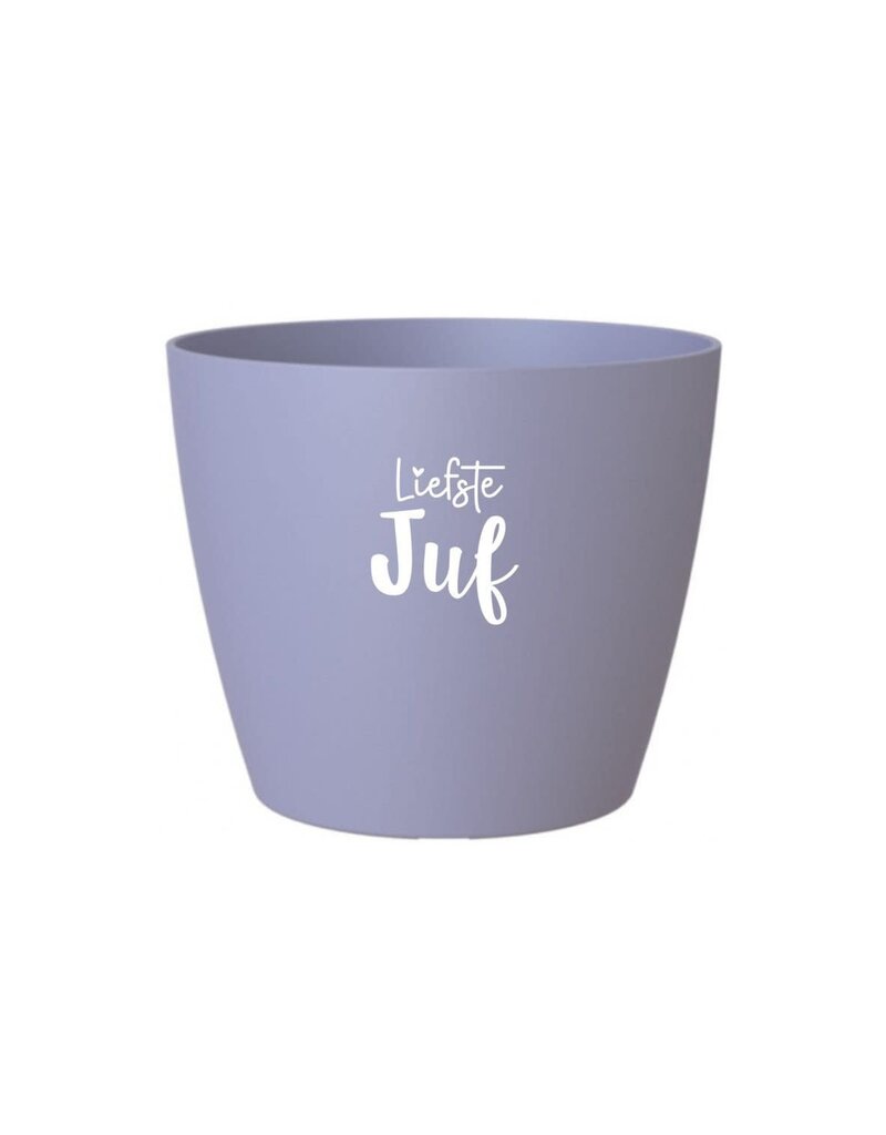Sproetiz Bloempotje 'Liefste juf' - lila (zonder plantje)