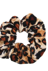 Scrunchie velvet grote panterprint