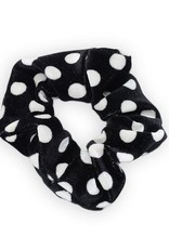 Scrunchie stip zwart wit velvet Scrunchie stip zwart wit velvet