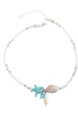 Enkelbandje starfish pearls