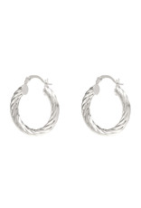 Oorbellen twisted - zilver