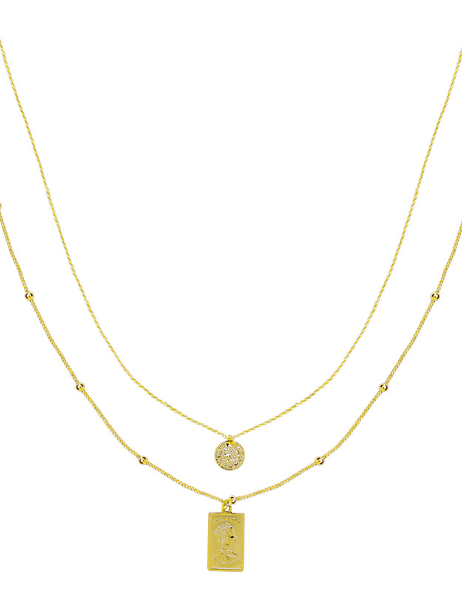 Ketting Elizabeth coin - goud