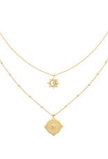 Ketting compass stars - goud