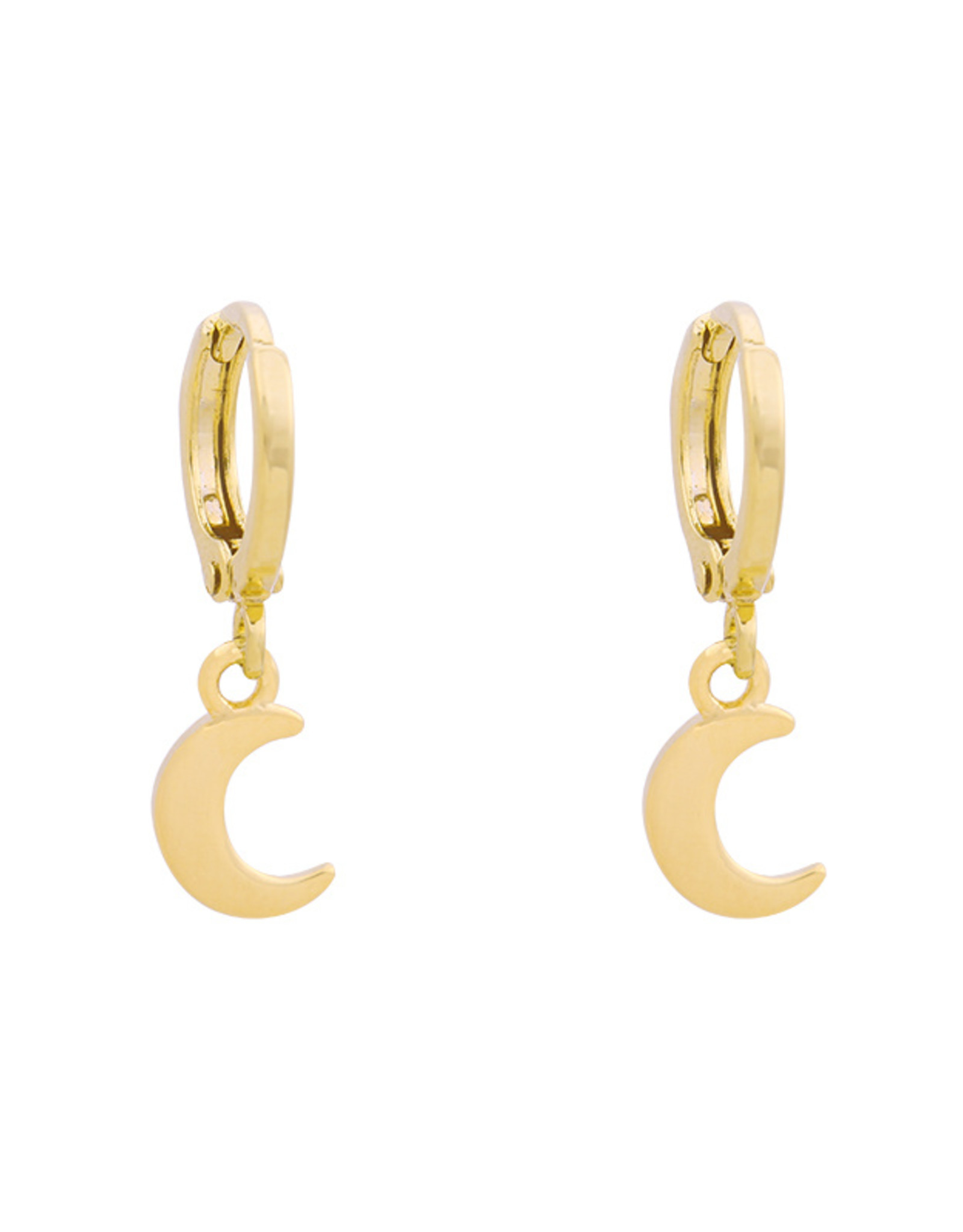 Oorbellen  half moon - goud