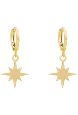 Oorbellen universe star - goud