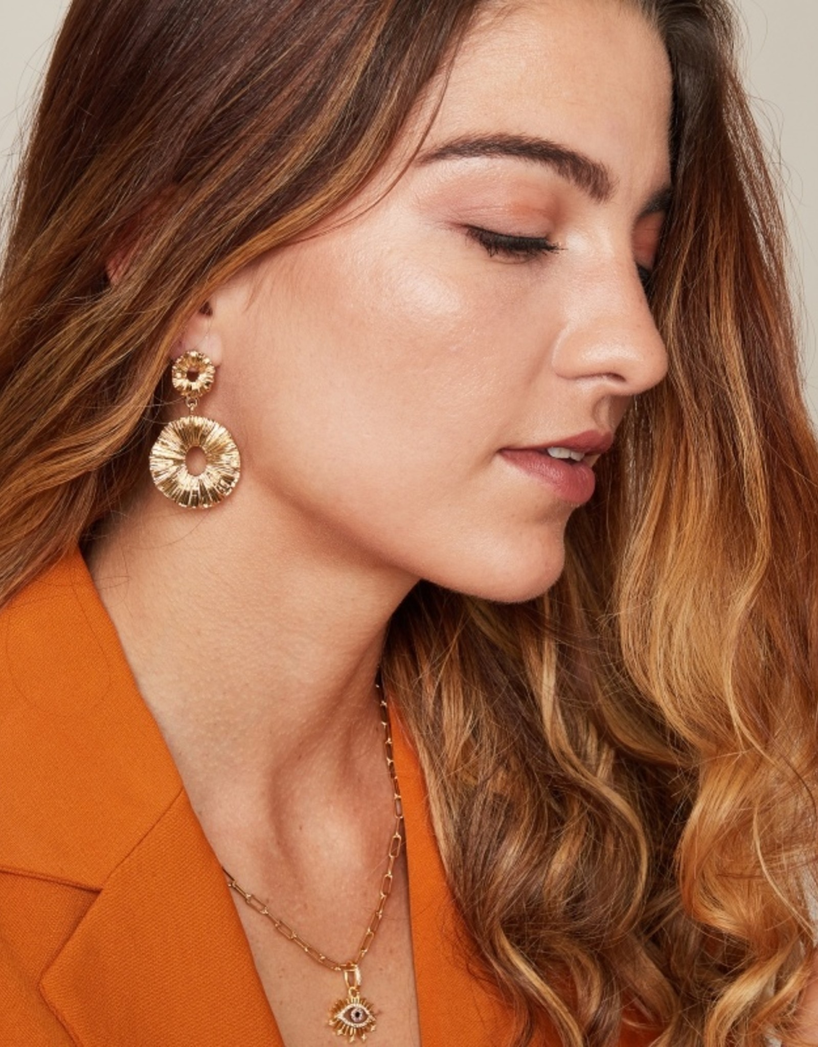Oorbellen winter glow - goud