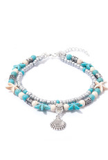 Enkelbandje turquoise shell Enkelbandje turquoise shell