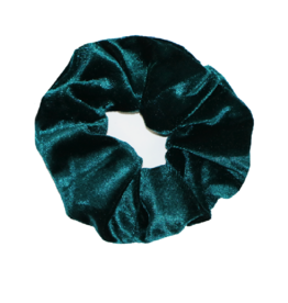 Scrunchie velvet zeegroen