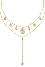 Ketting coin and layers - goud