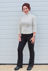 Zwarte pantalon met flared pijpen