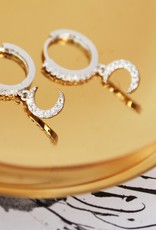 Oorbellen sparkling moon - rainbow