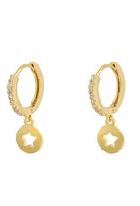 Oorbellen shiny star - goud