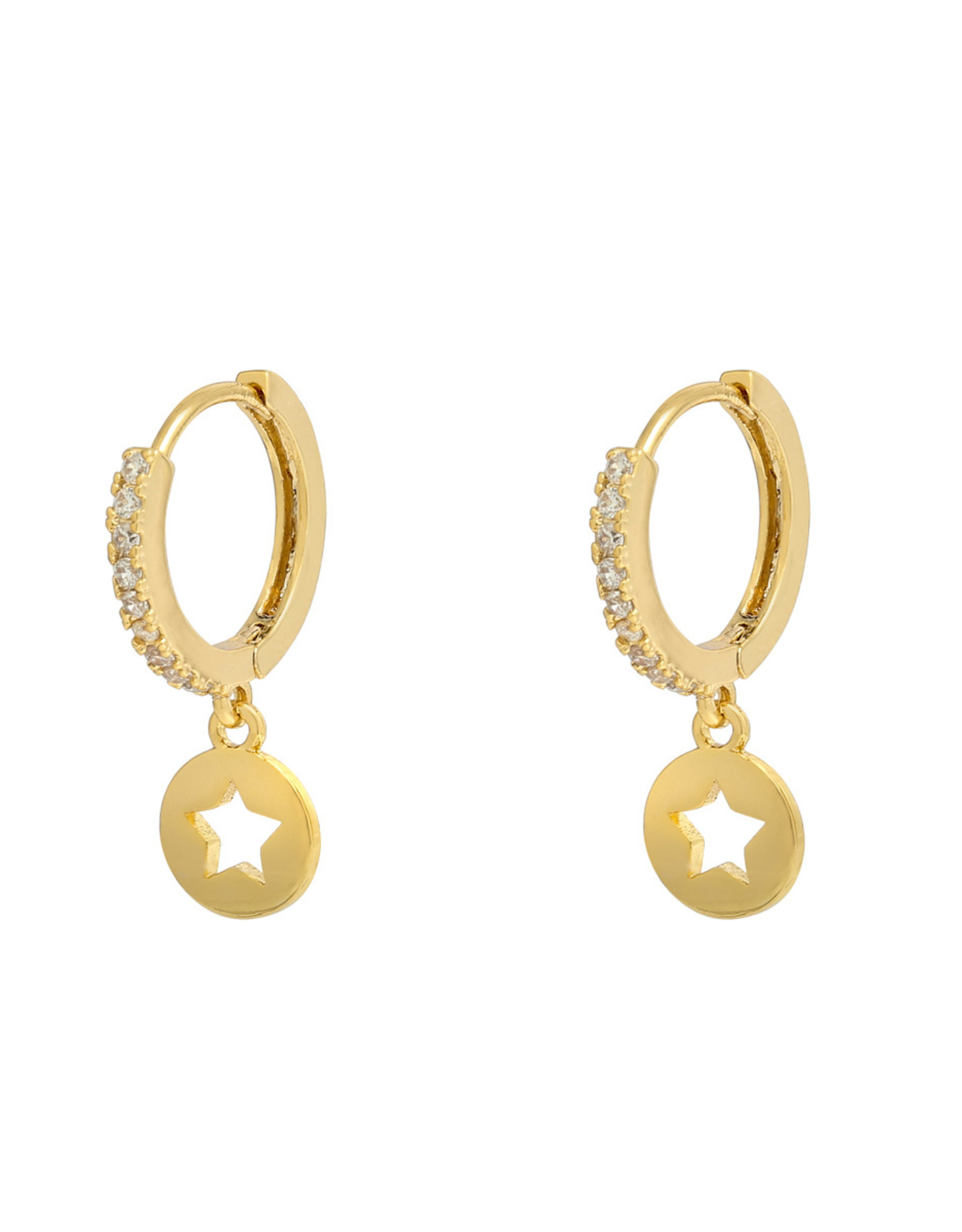 Oorbellen shiny star - goud