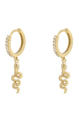 Oorbellen shiny snake - goud Oorbellen shiny snake - goud
