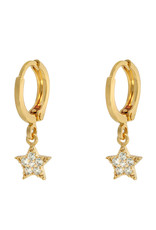 Oorbellen sparkle star - goud