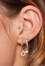 Oorbellen zirconia star - goud