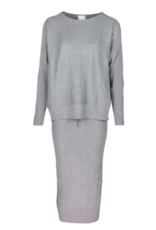 Ribbed twin set grijs Ribbed twin set grijs