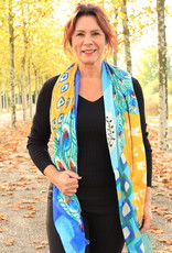 Fiep Westendorp sjaal blauw/geel