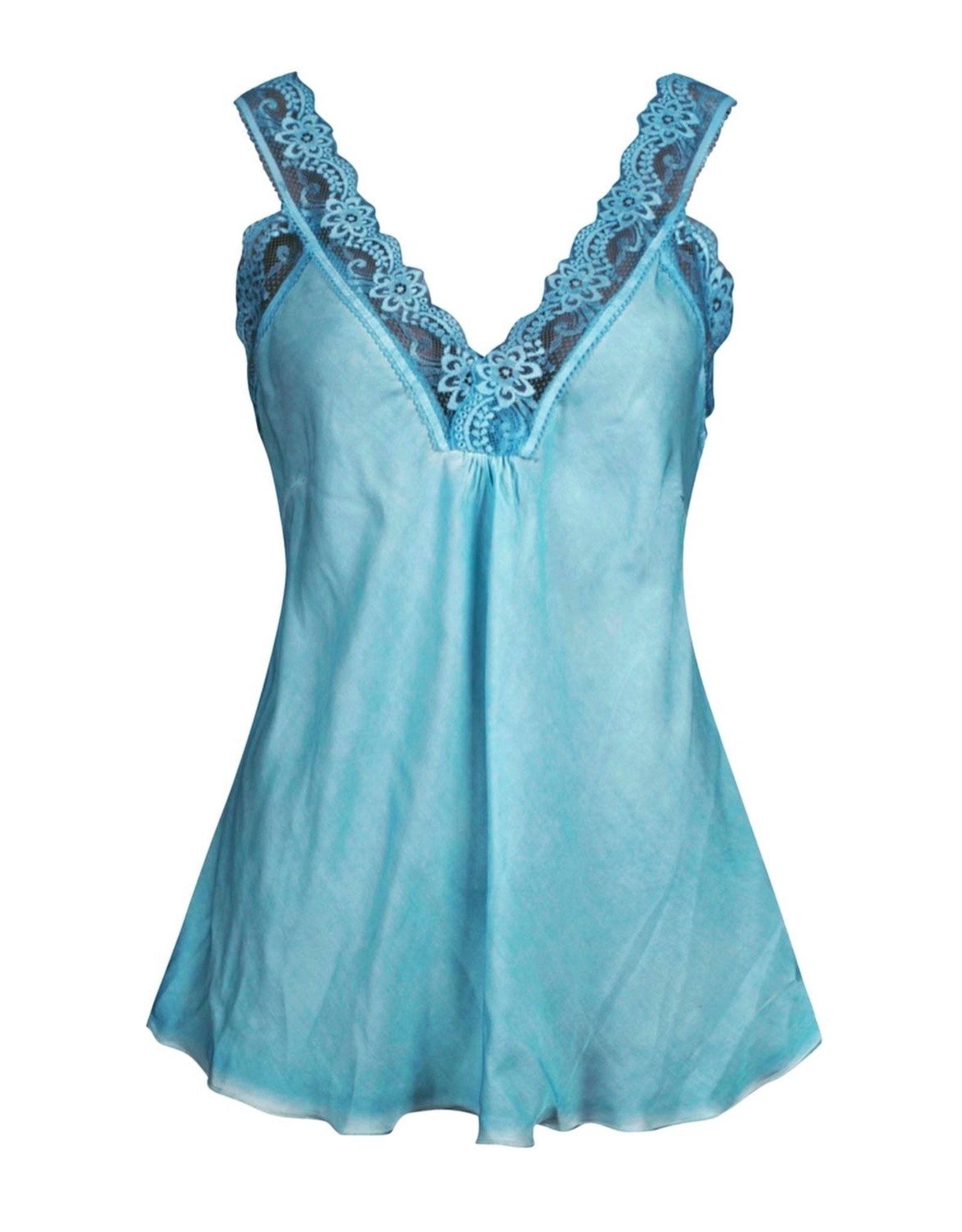 Kanten top turquoise