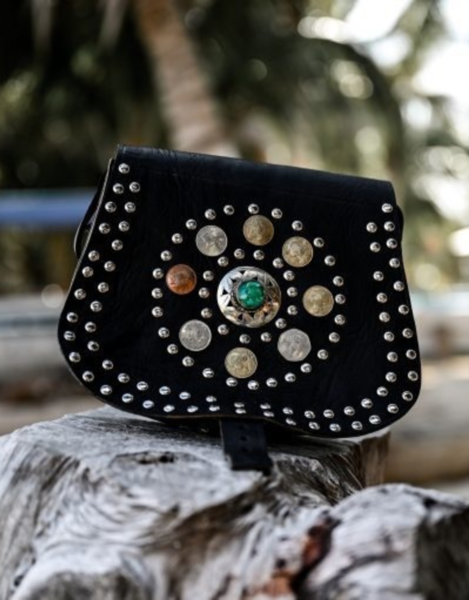 Bag Mare Black (green stone)