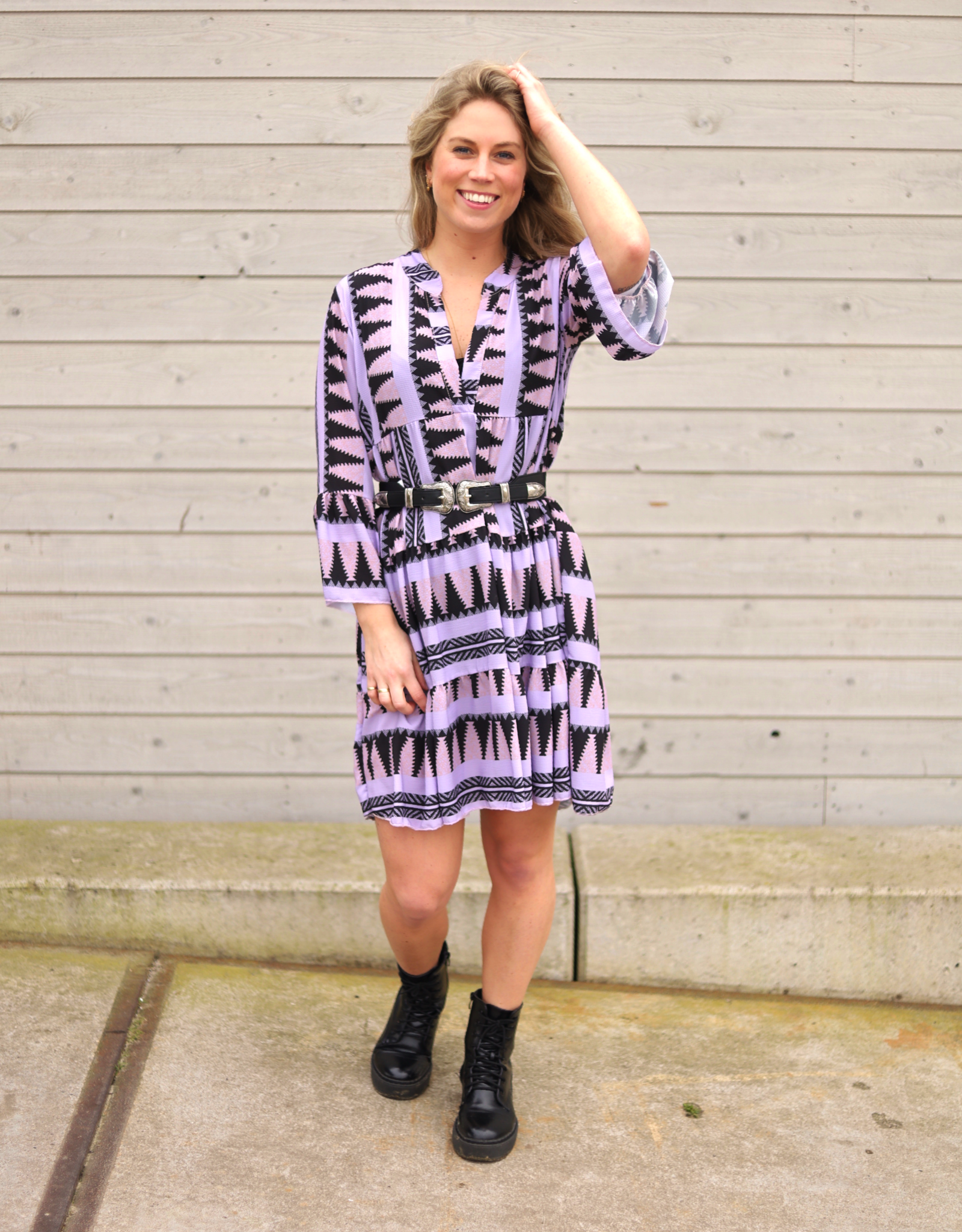 Zwarte riem met gespen