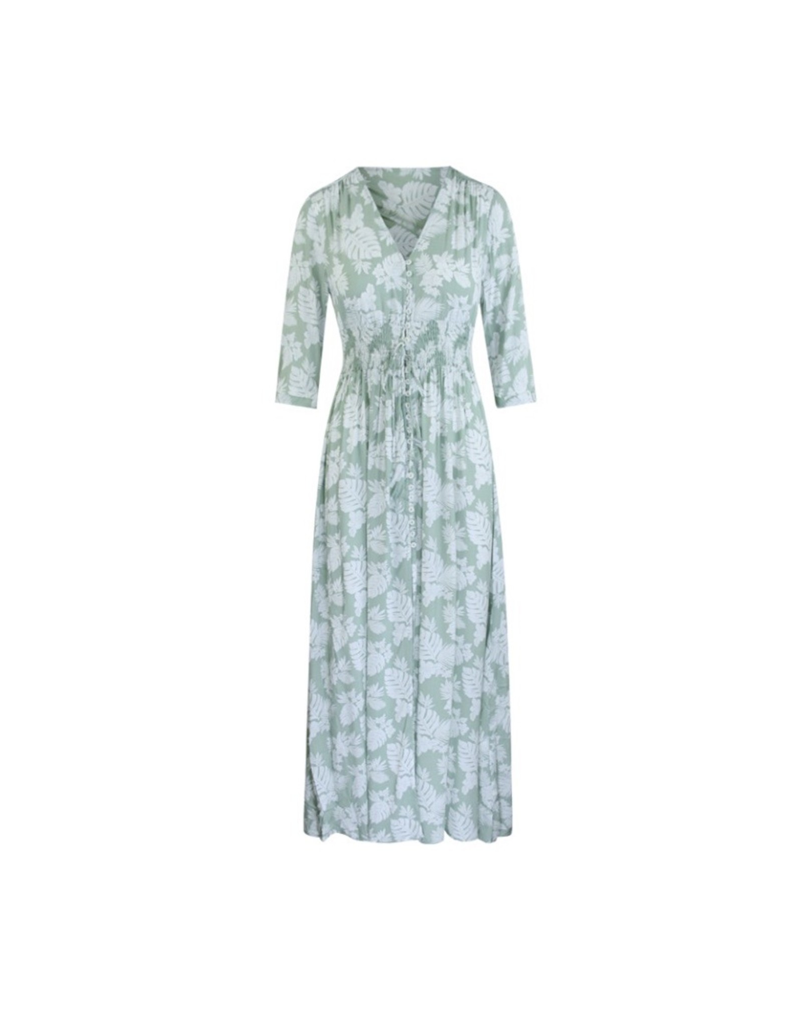 Maxi dress bloemen mint