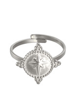 Ring northern star - zilver