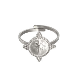 Ring northern star - zilver